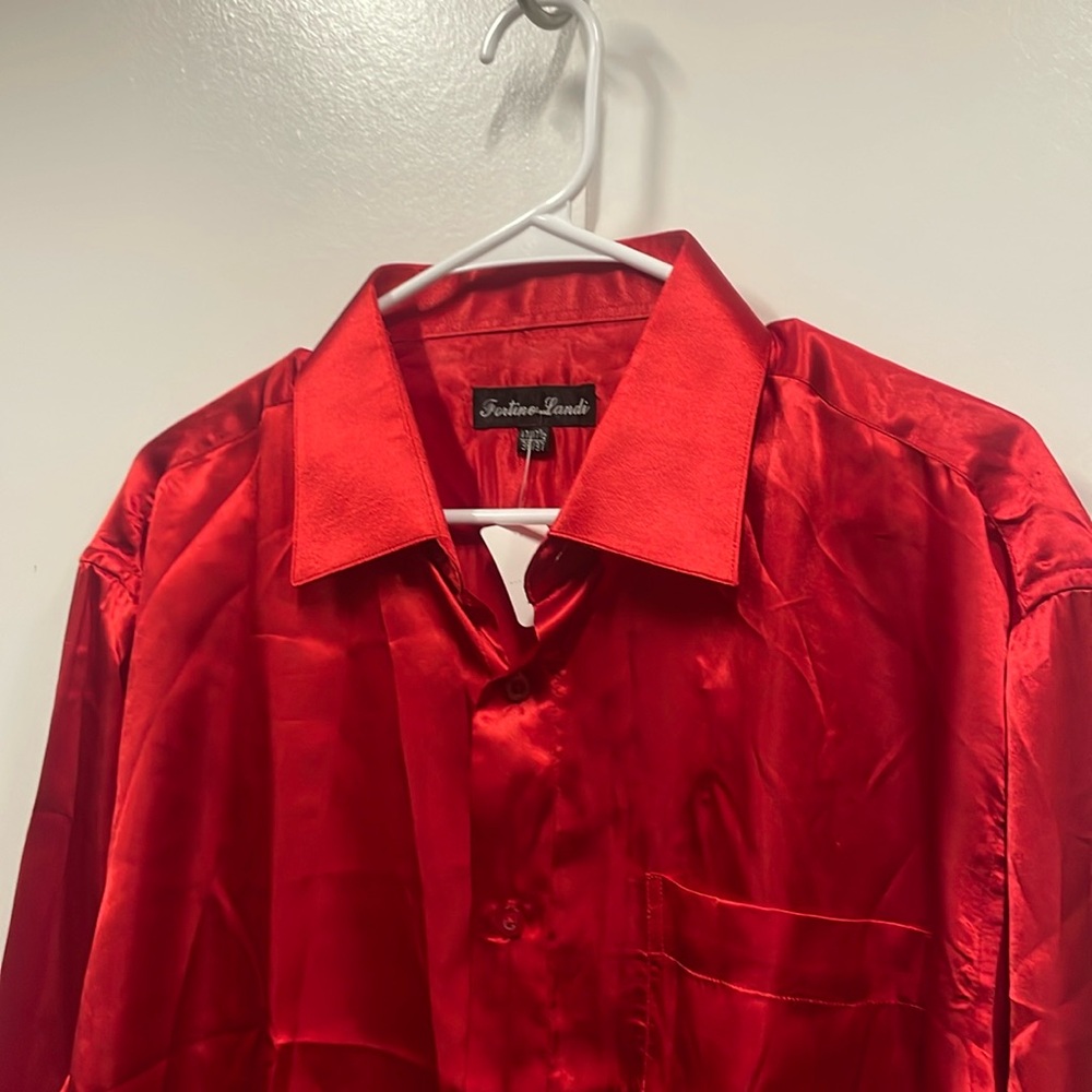 New fortino Landi satin shirt.  Valentine’s Day.  Holiday. Dracula costume. Sexy
